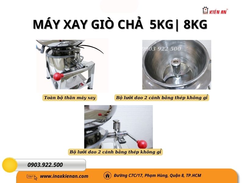 Kiến An - cung cấp máy xay giò chả 5kg|8kg